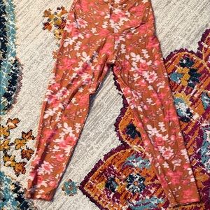 NWOT Offline by Aerie Floral Pink and Brown/Orange Leggings